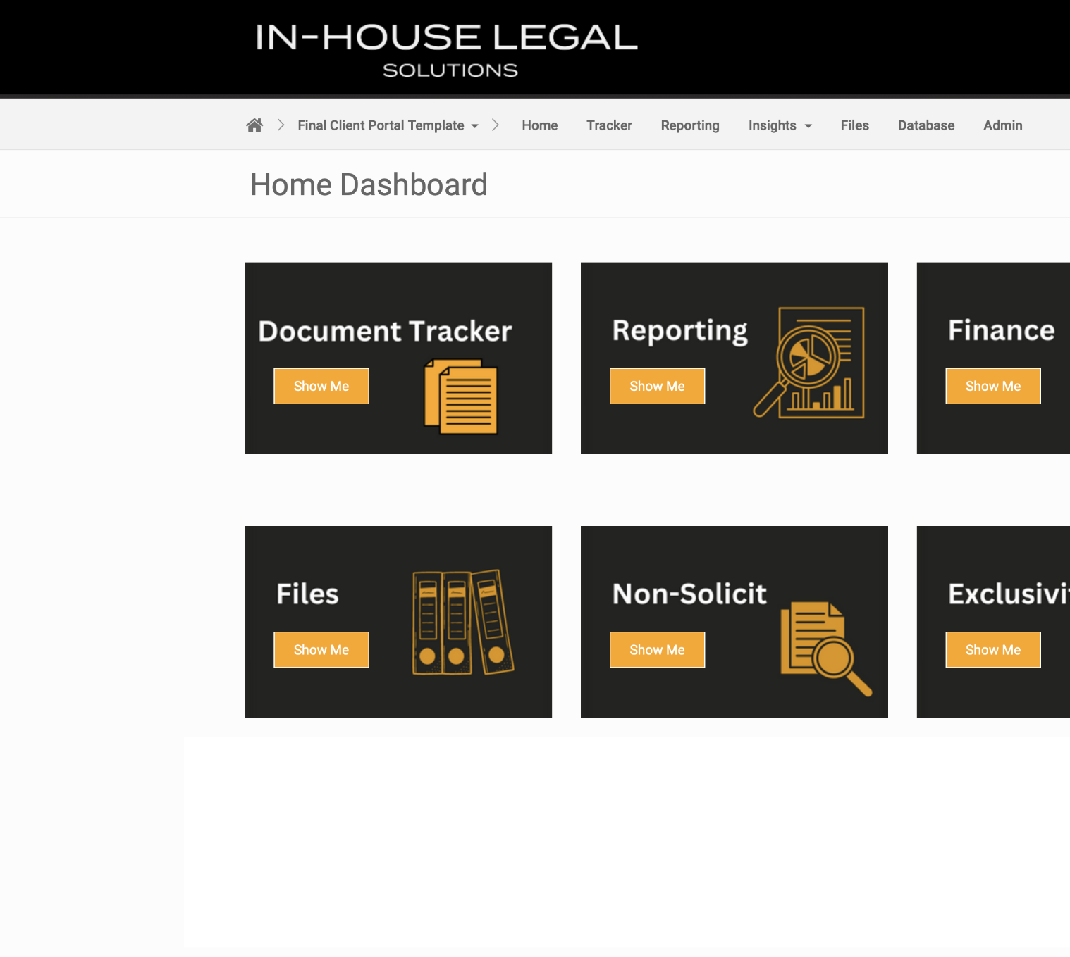 Client Portal - Dashboard